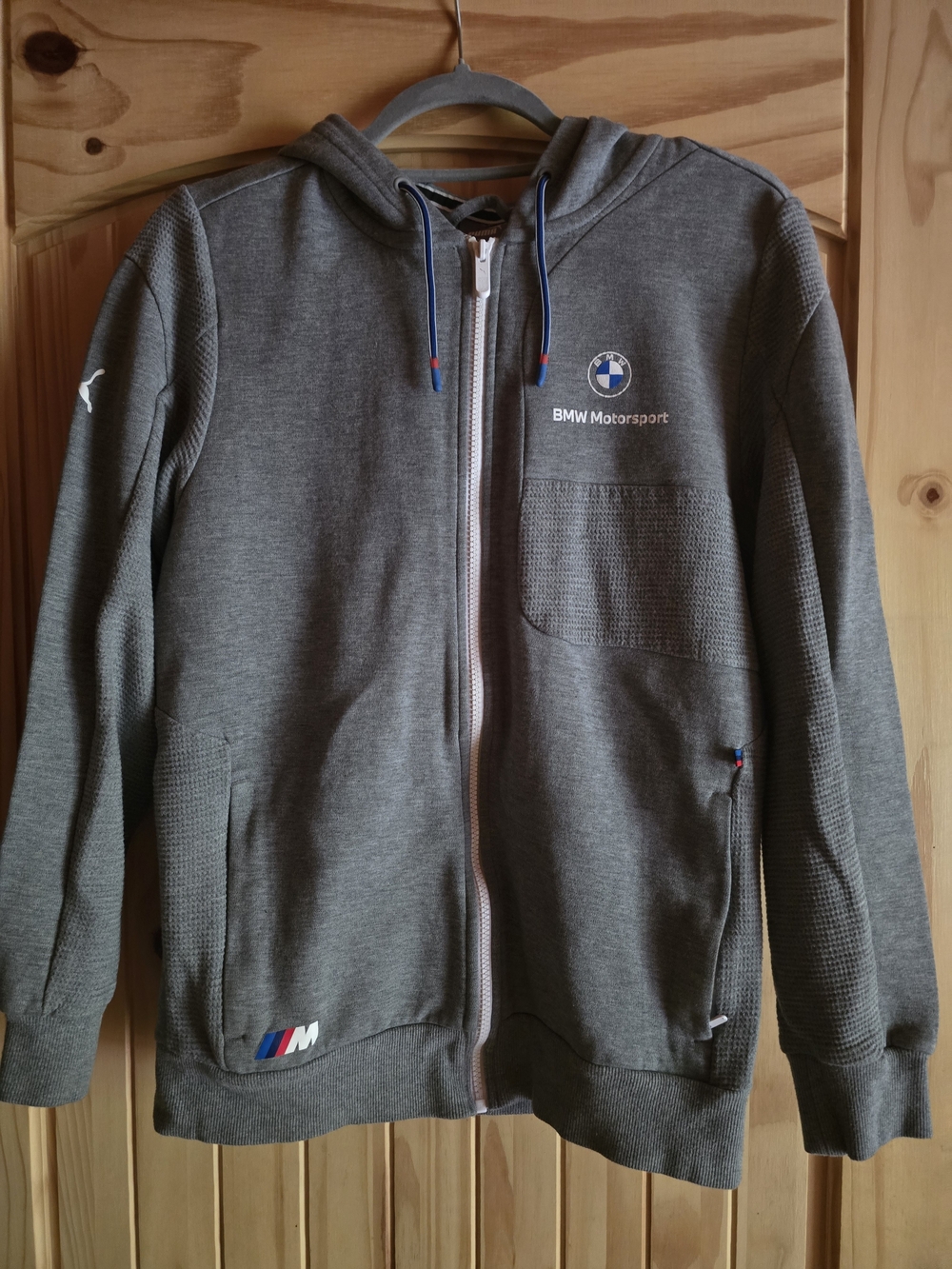 PIMA Motorsport BMW Gray Zip-Up Hoodie. Cotton Blend. Sz. S